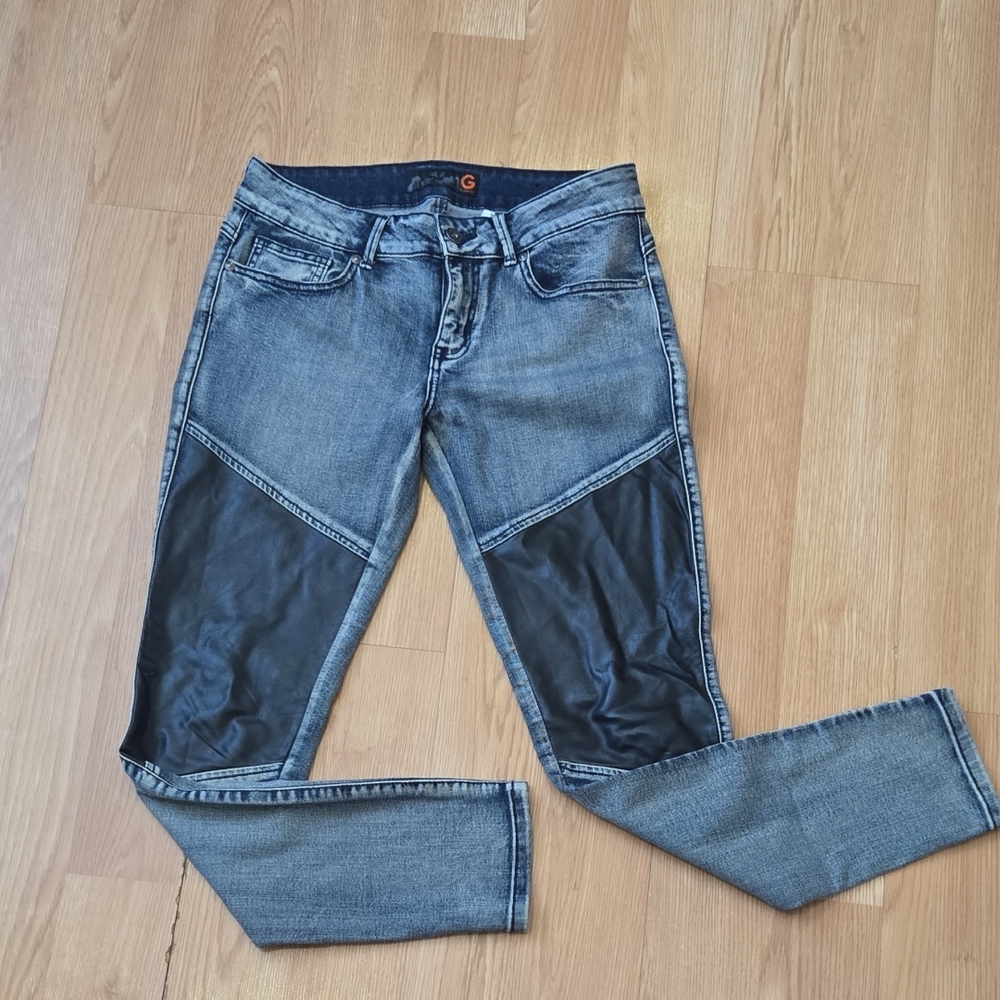 G by Guess Blue and Black Skinny Jeans Versatile Denim